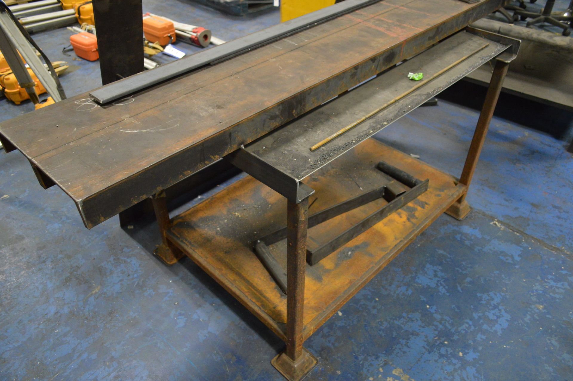 Steel Bench/ Stand, with contents - Image 2 of 2
