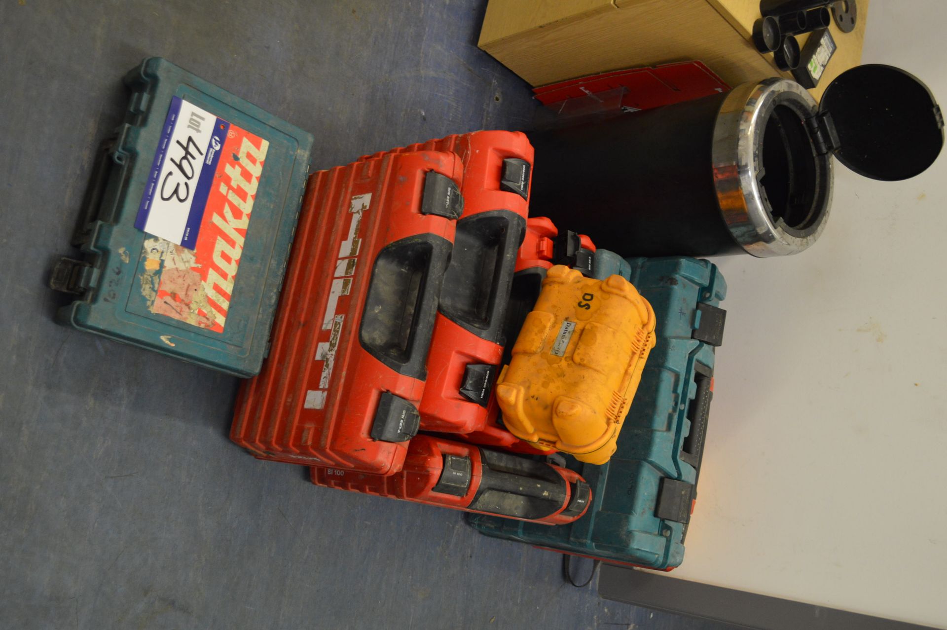 Assorted Empty Tool Boxes, as set out