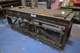 T-Slotted Cast Iron Bed, approx. 2.75m x 850mm, wi