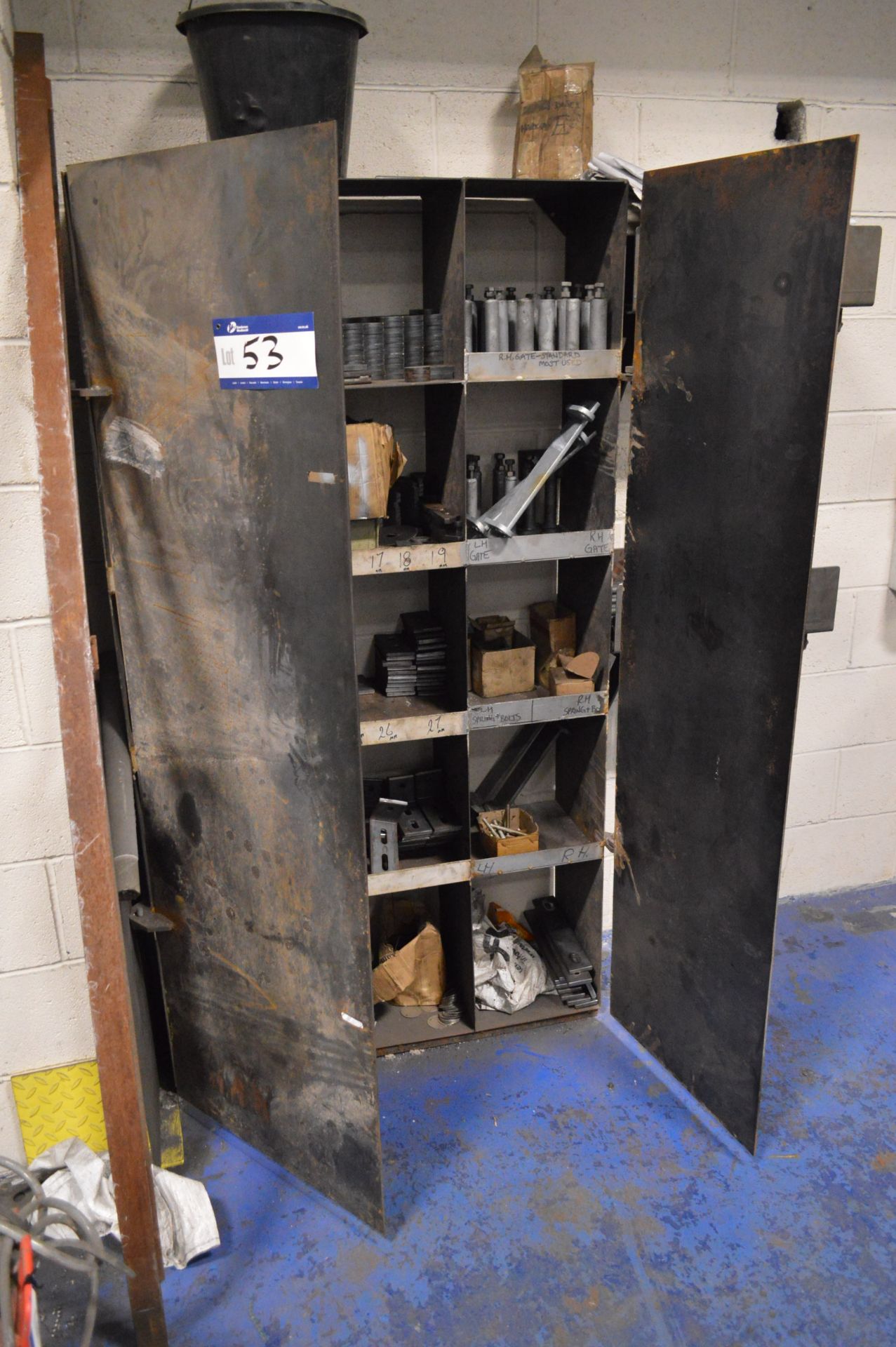 Double Door Steel Cabinet & Contents