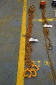 Four Leg Chain Sling, 6700kg WLL, serial no. HL091