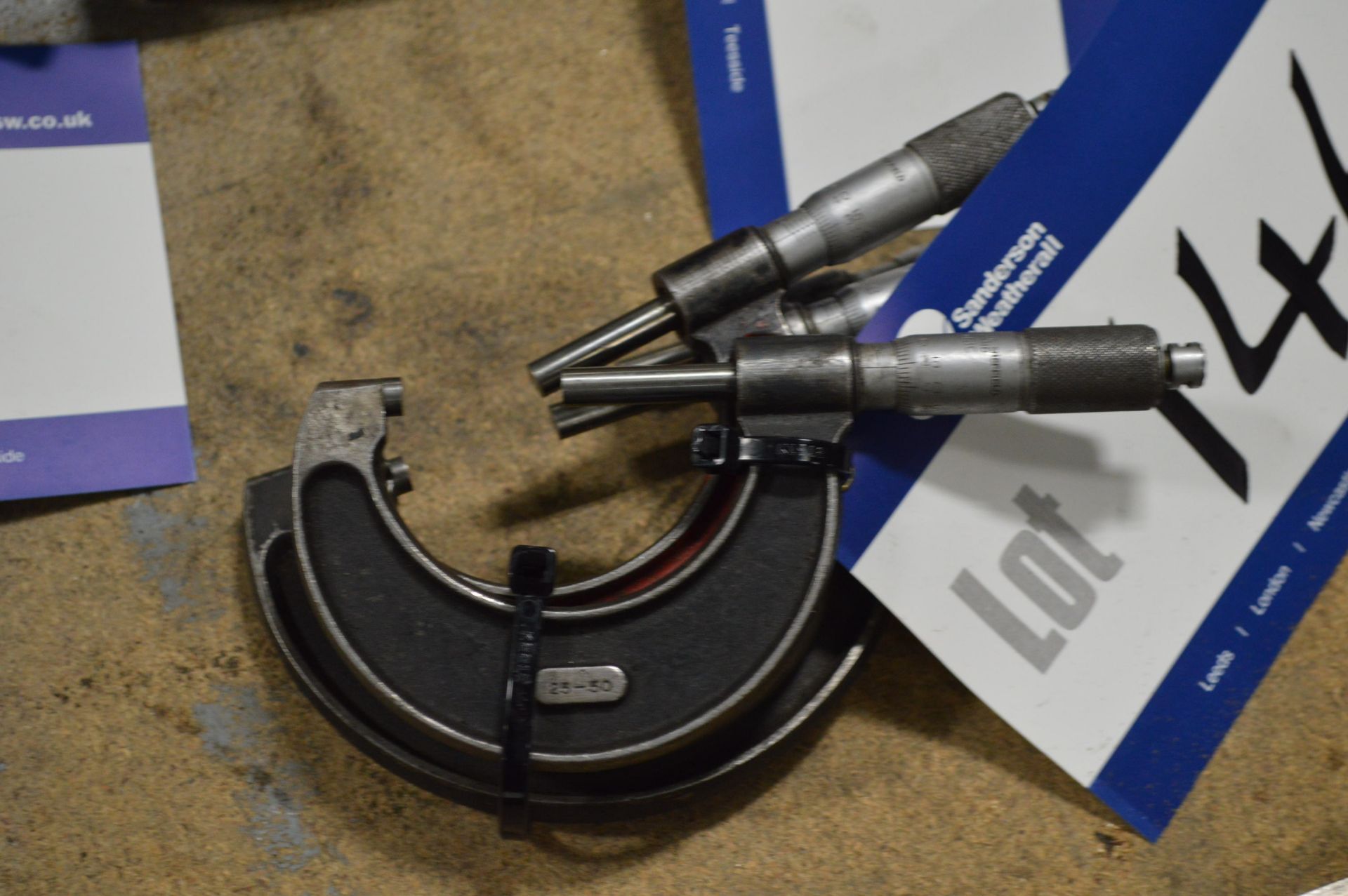 Four External Micrometers, metric