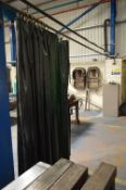Welding Curtain, approx. 5m x 2m drop, with tubula