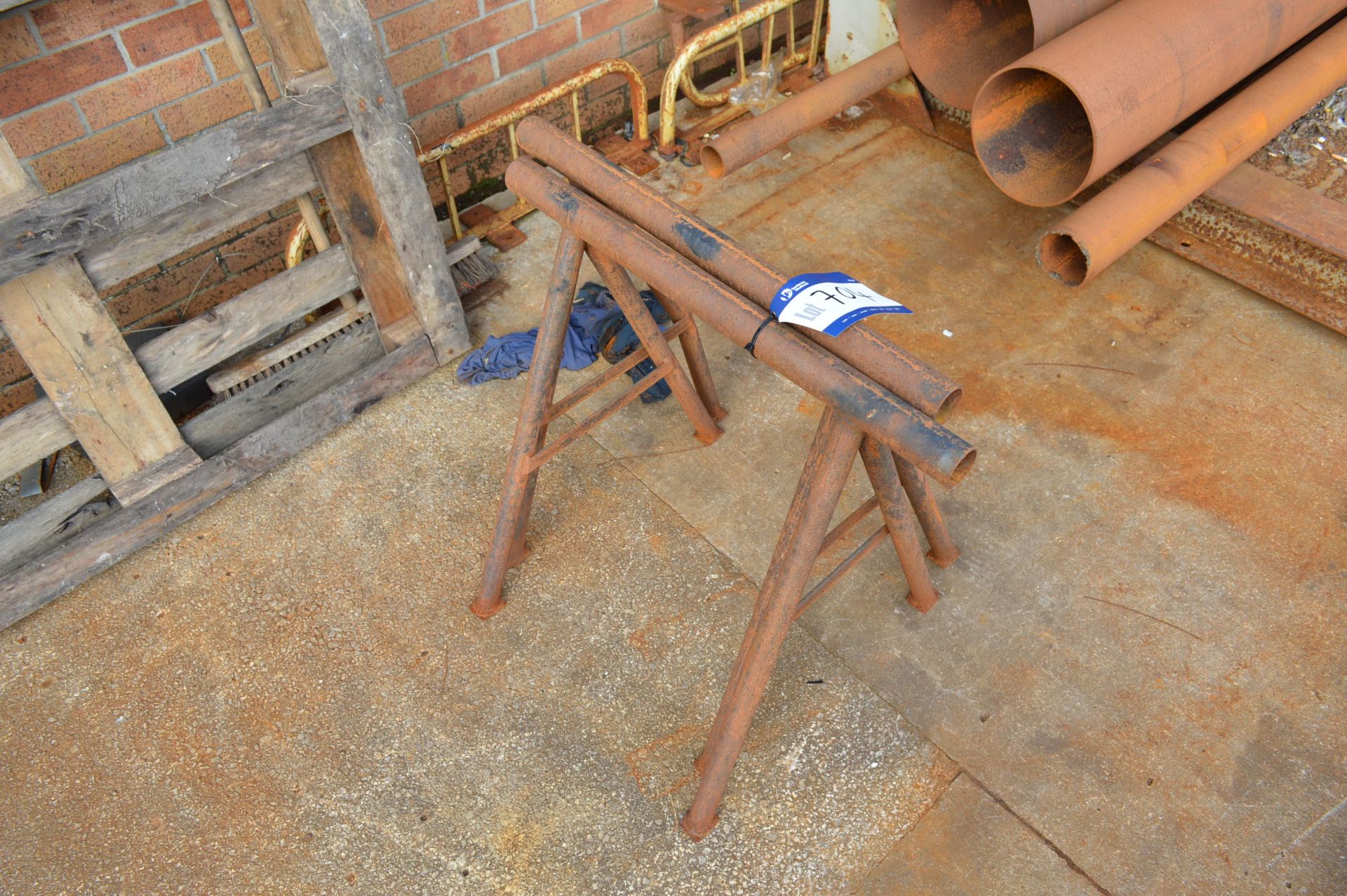 One Pair Steel Trestles, 700mm wide