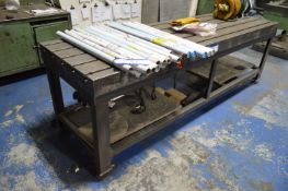 T-Slotted Machine Bed, approx. 2.8m x 810mm, with