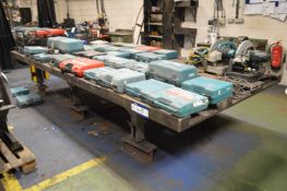 T-Slotted Cast Iron Welding Bed, approx. 4.3m x 1.