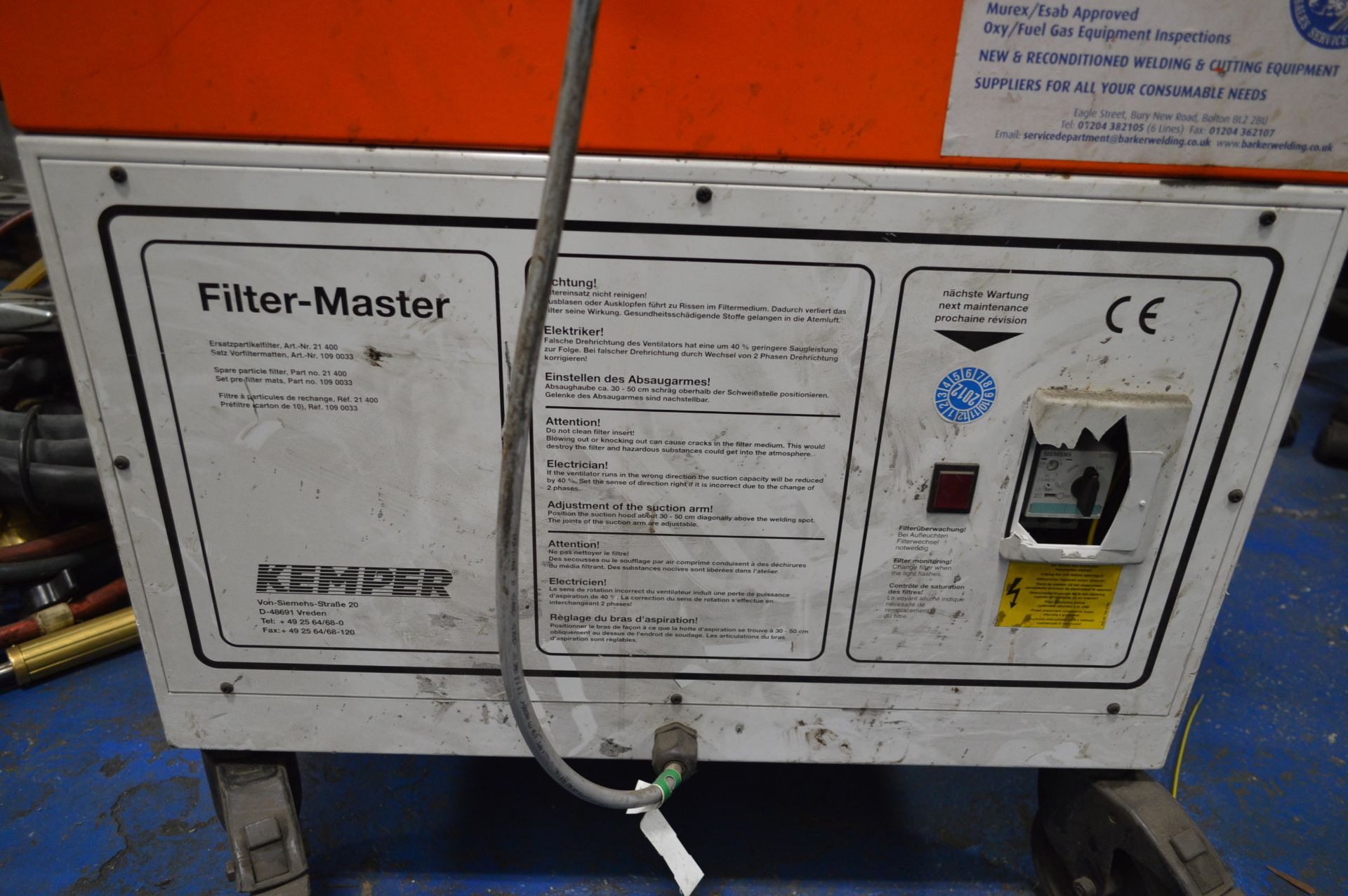 Kemper Filter-Master Articulated Arm Mobile Weldin - Image 3 of 3