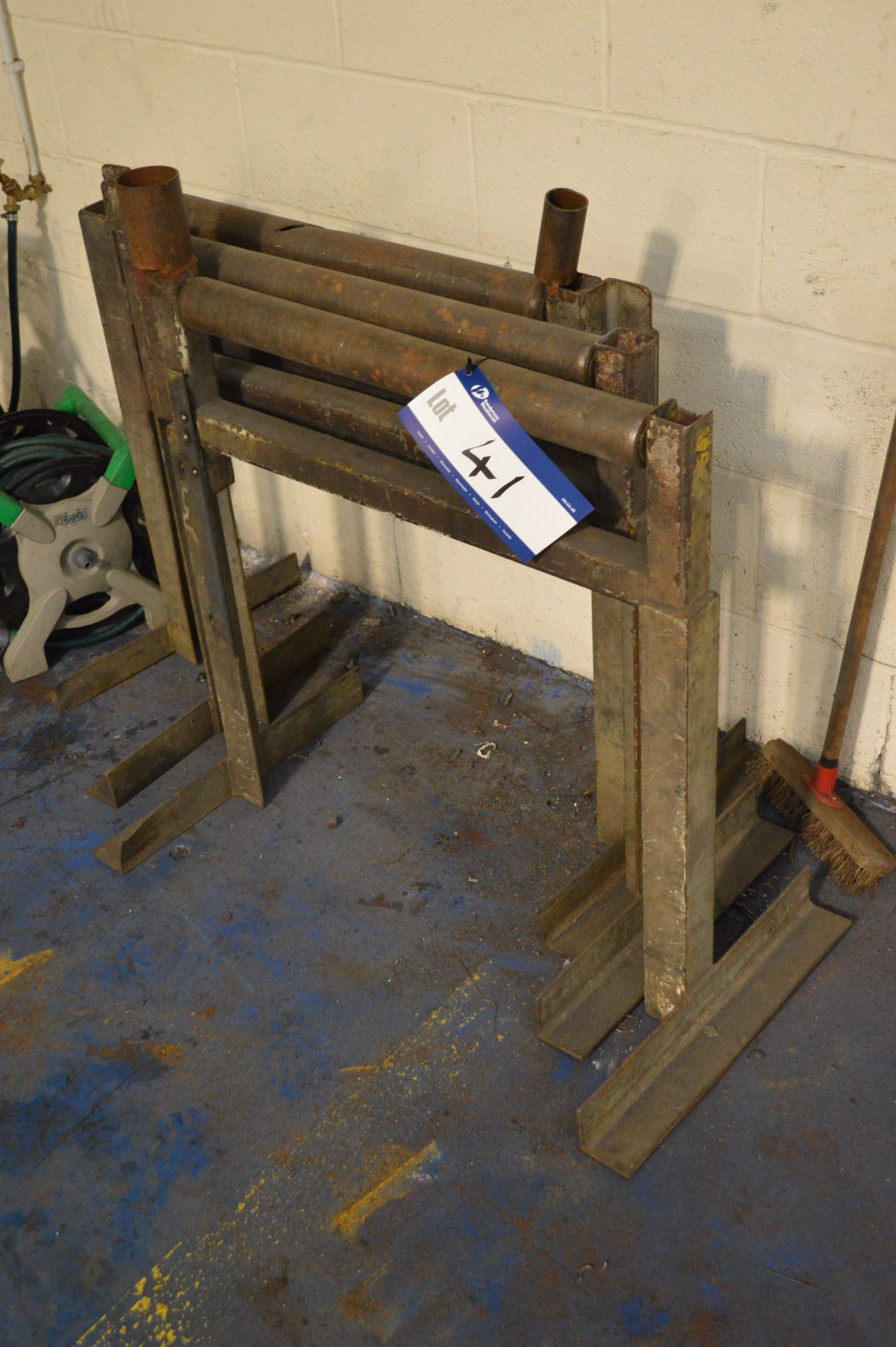 Three Steel Roller Feed Stands, each approx. 660mm