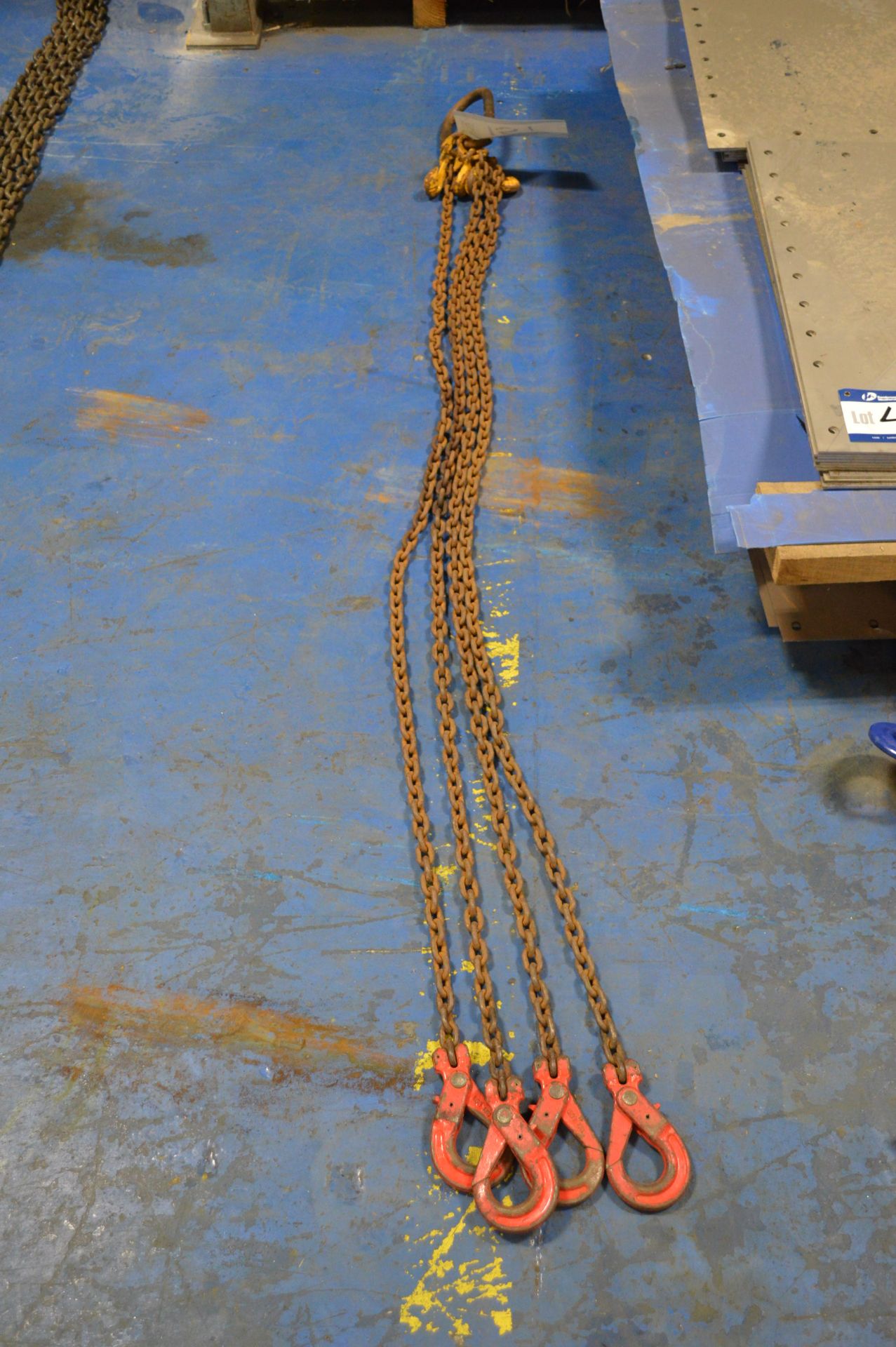 Four Leg Chain Sling, approx. 1.9m long, with tens