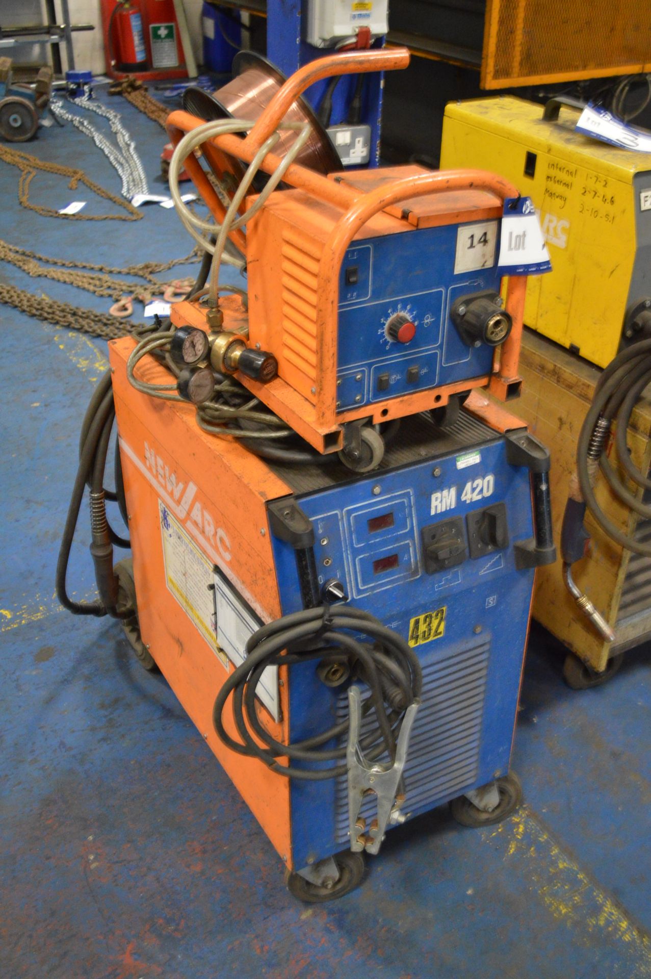 Newarc RM420 Mig Welding Transformer, with wire fe - Image 2 of 3