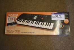 Casio SA-76 Electronic Keyboard (Boxed)