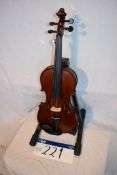 Gliga Gama Dark Antiqued Violin, Size 4/4, One-Piece Back, Instrument Only