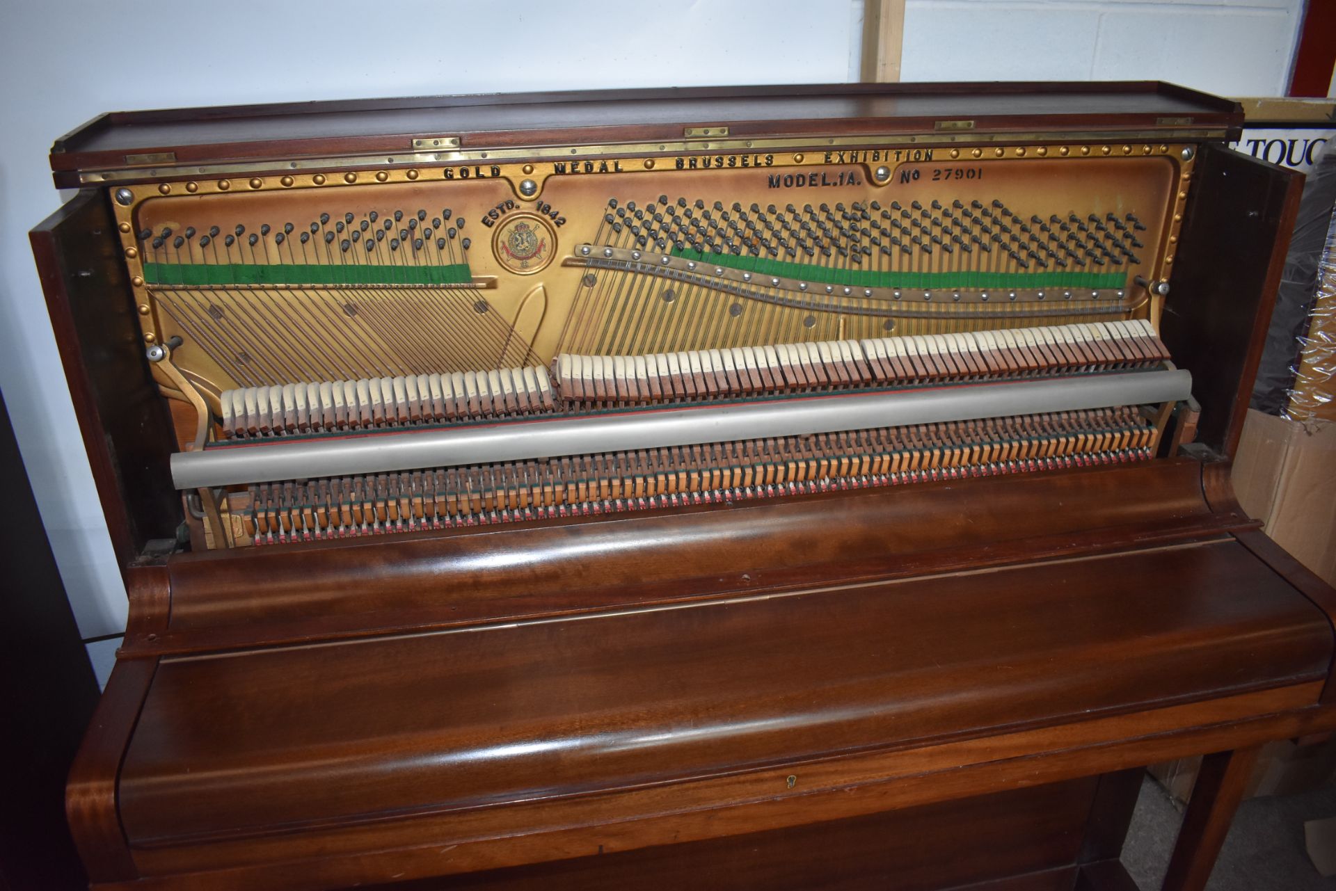 Steinmayer Model 1A Upright Piano, Circa 1930’s, Serial Number: 27901, Mahogany Veneered, - Image 2 of 2