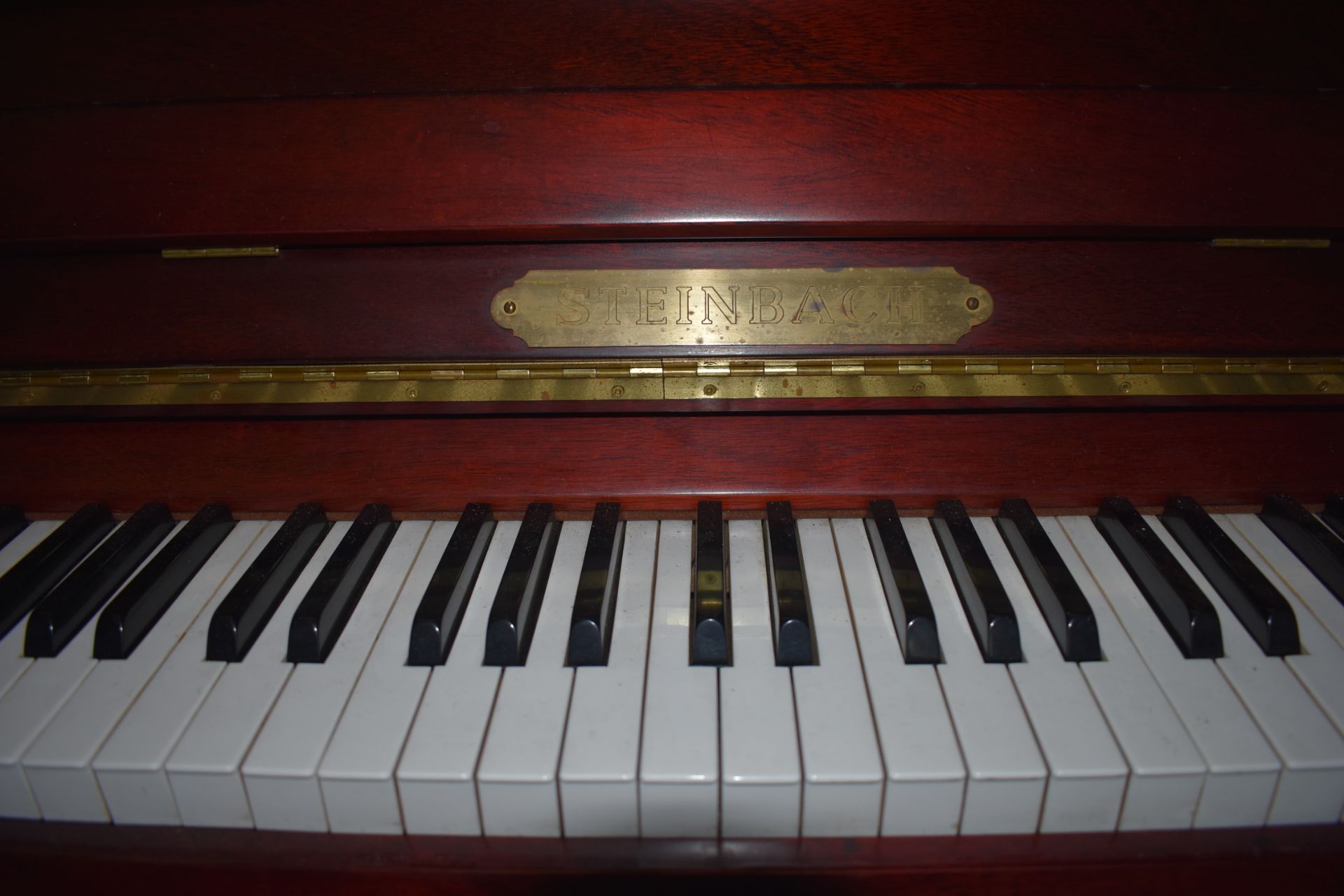 Steinbach 112cm Upright Piano, Mahogany Veneered, Approx. 15 Years Old (Minor veneer damage) - Image 2 of 2