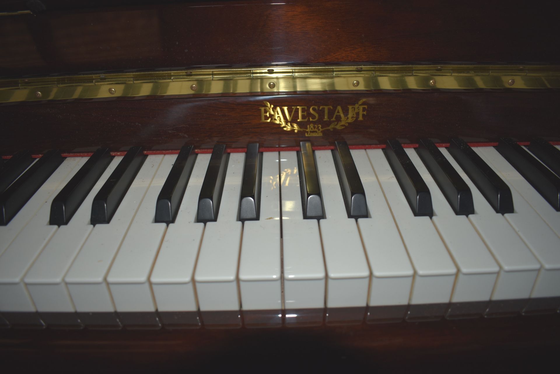 Eavestaff 112cm Upright Piano, Approx. 15 Years Old, Dark Polished Mahogany, Overstrung (Bridge - Image 2 of 2