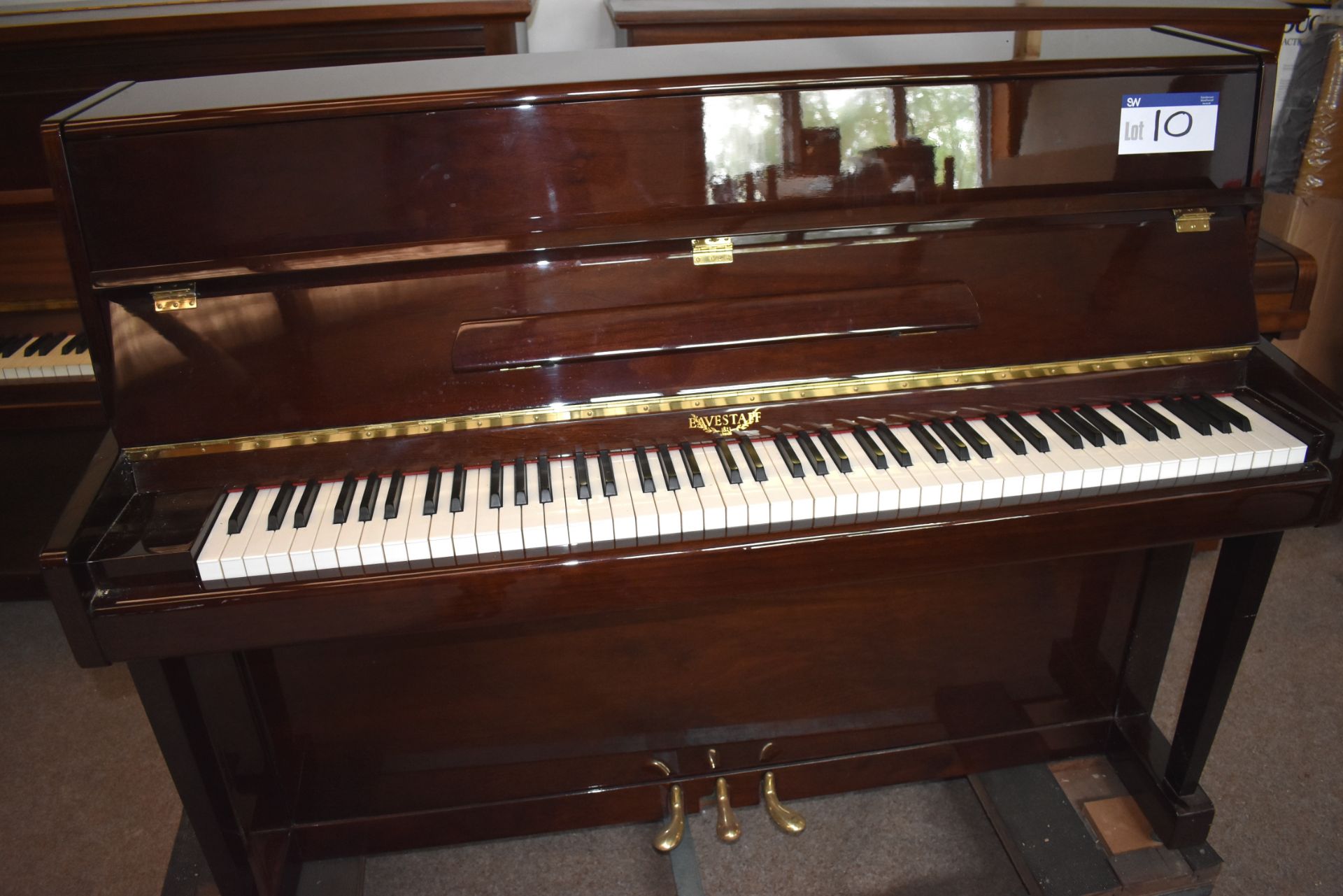 Eavestaff 112cm Upright Piano, Approx. 15 Years Old, Dark Polished Mahogany, Overstrung (Bridge