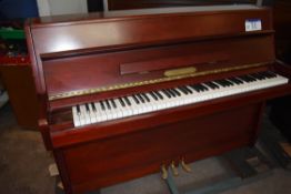 Steinbach 112cm Upright Piano, Mahogany Veneered, Approx. 15 Years Old (Minor veneer damage)