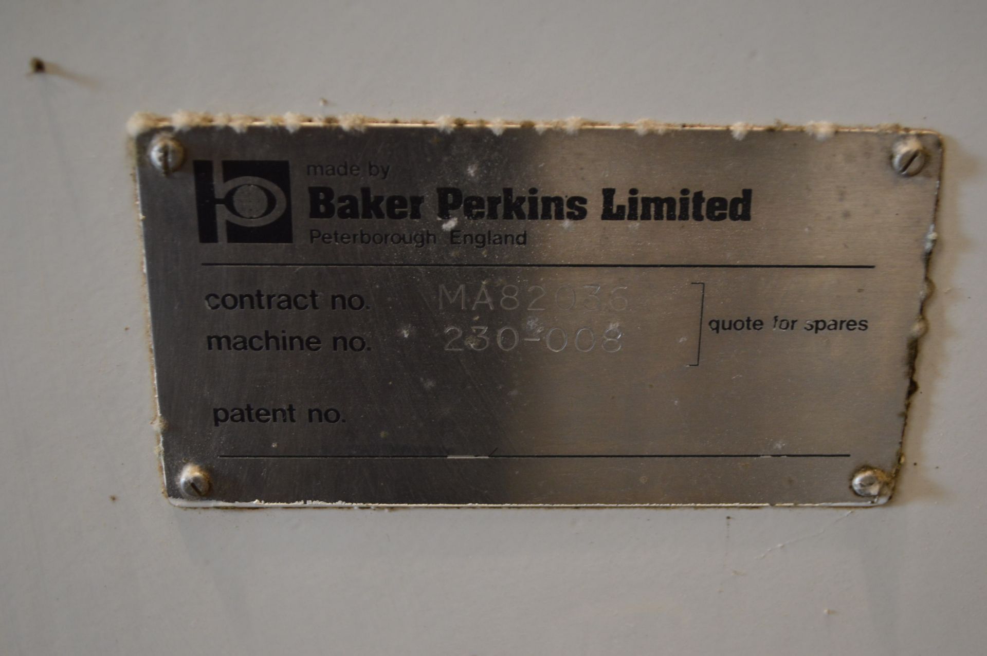Baker Perkins ACE 200S Single Screw Extruder, serial no. 230-008 - Image 3 of 3