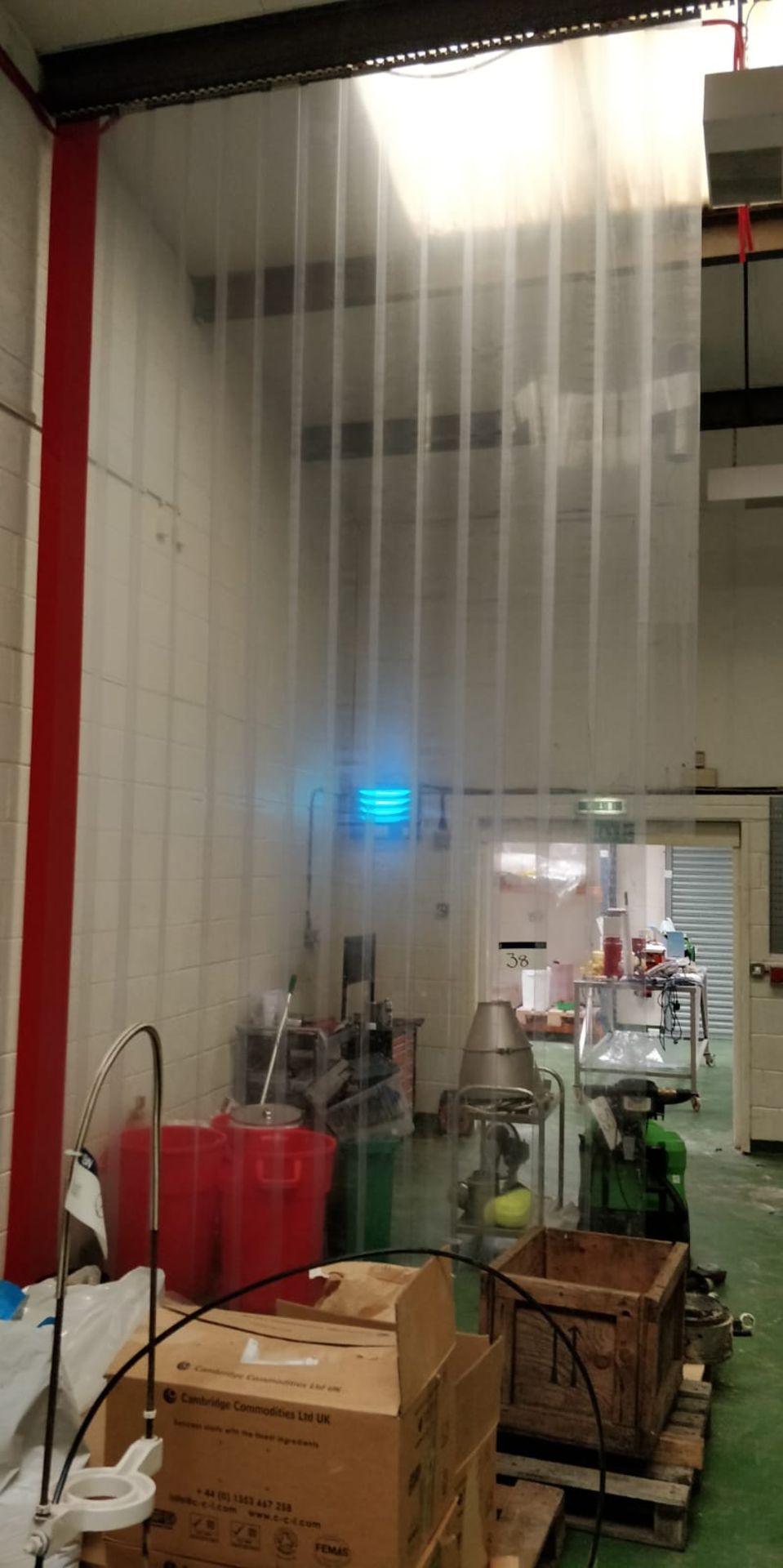 Plastic Strip Curtain, 4.75m drop x 2.45m wide - Image 2 of 2