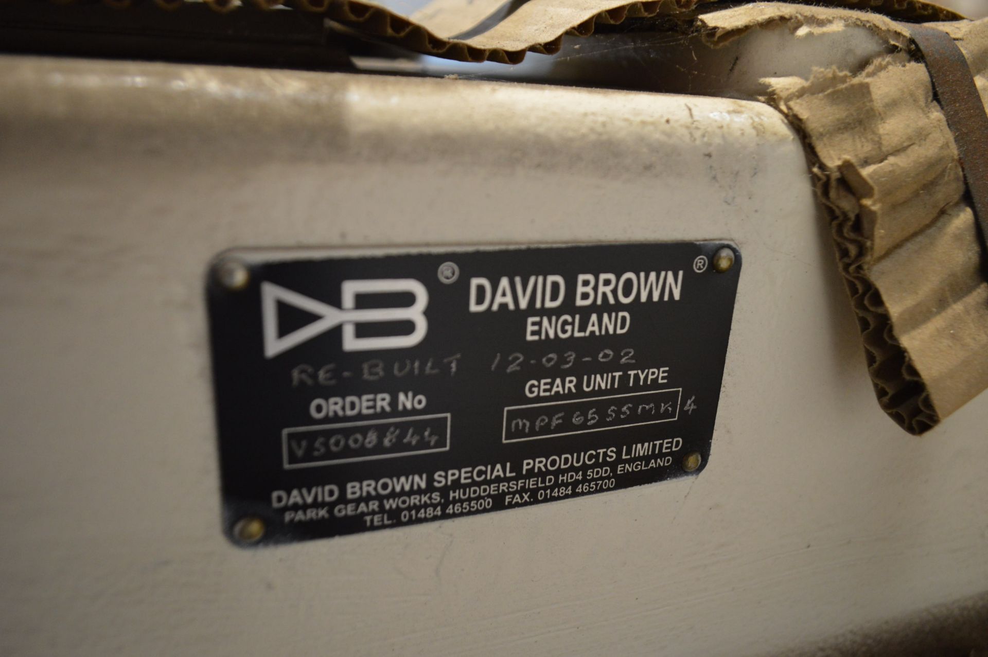 David Brown MPF65 MK4 Gearbox, understood to have been rebuilt, suitable for Baker Perkins MPF65 - Bild 3 aus 4