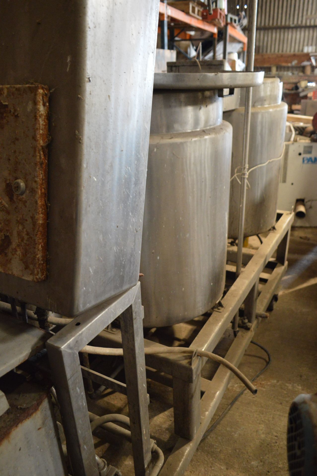 Two Jacketed Stainless Steel Tanks, each approx. 600mm dia. x 800mm deep (one with agitator) - Image 5 of 10