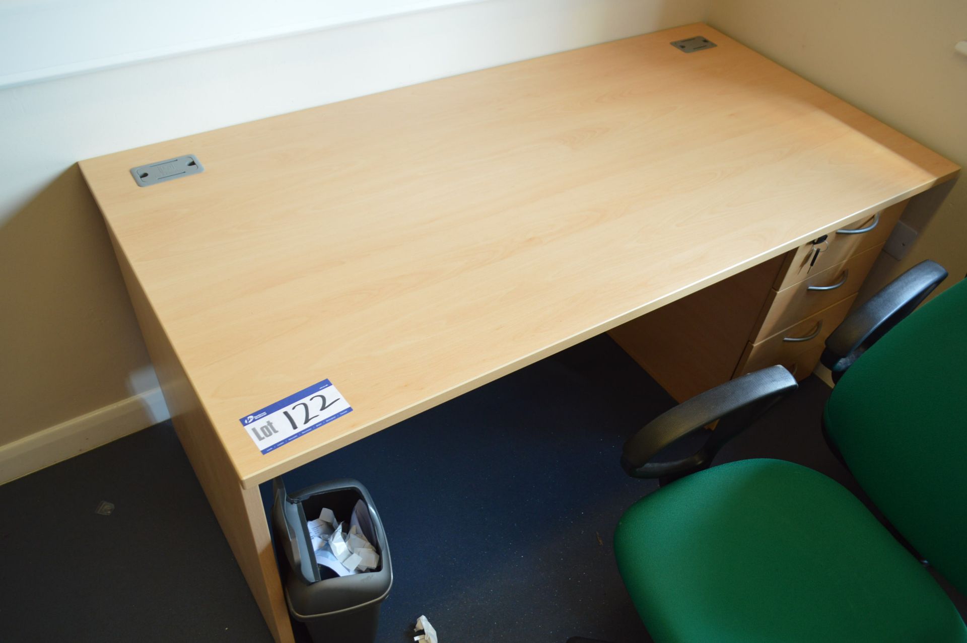 Single Pedestal Wood Desk