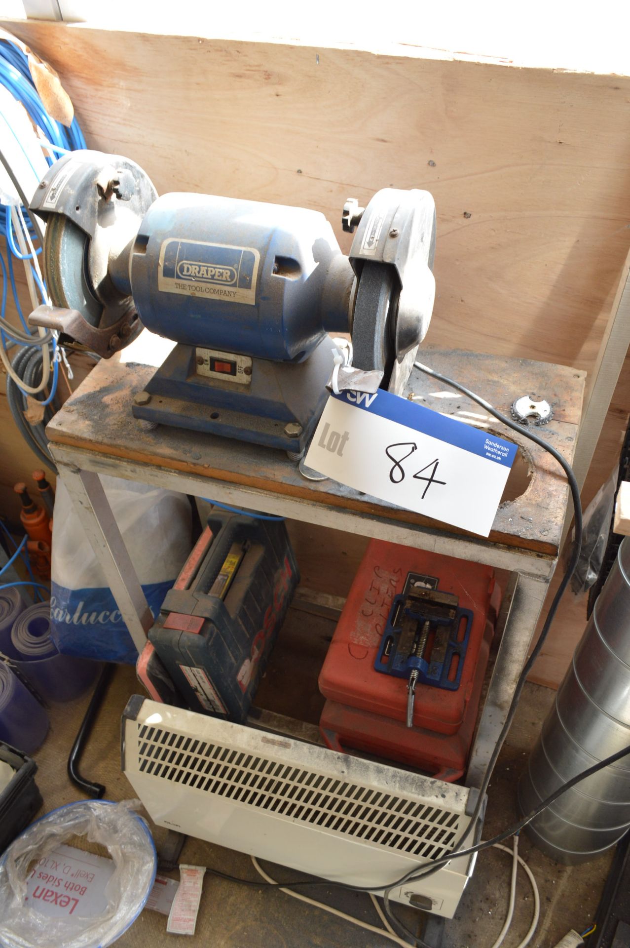 Draper Double End Bench Grinder, with stand - Image 2 of 2