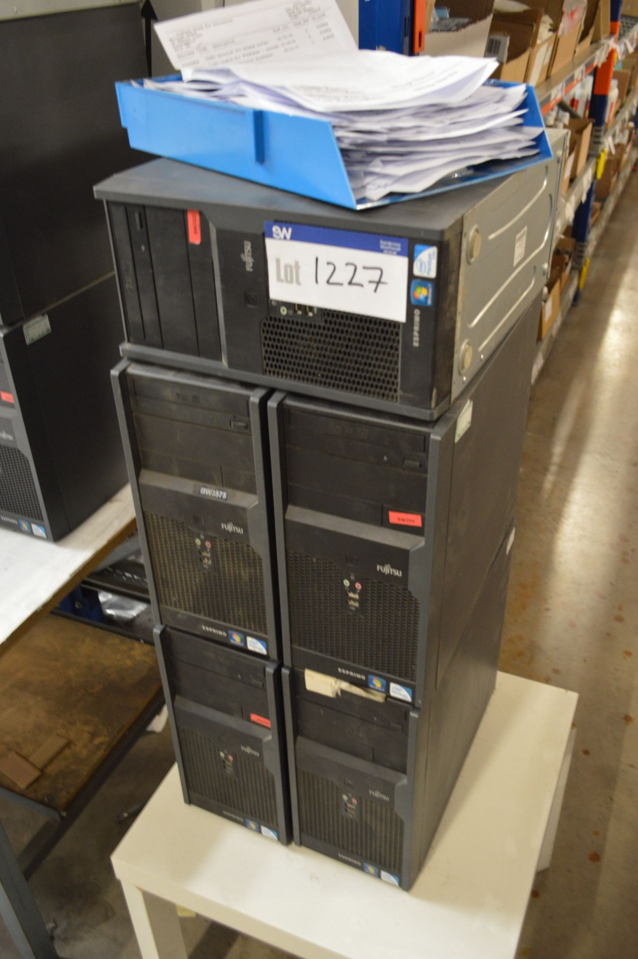 Five Fujitsu Esprimo Tower Personal Computers (har