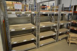 Three-Bay Four-Tier Stock Rack, each bay approx. 1