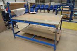 Steel Framed Packing Bench, with roll dispenser