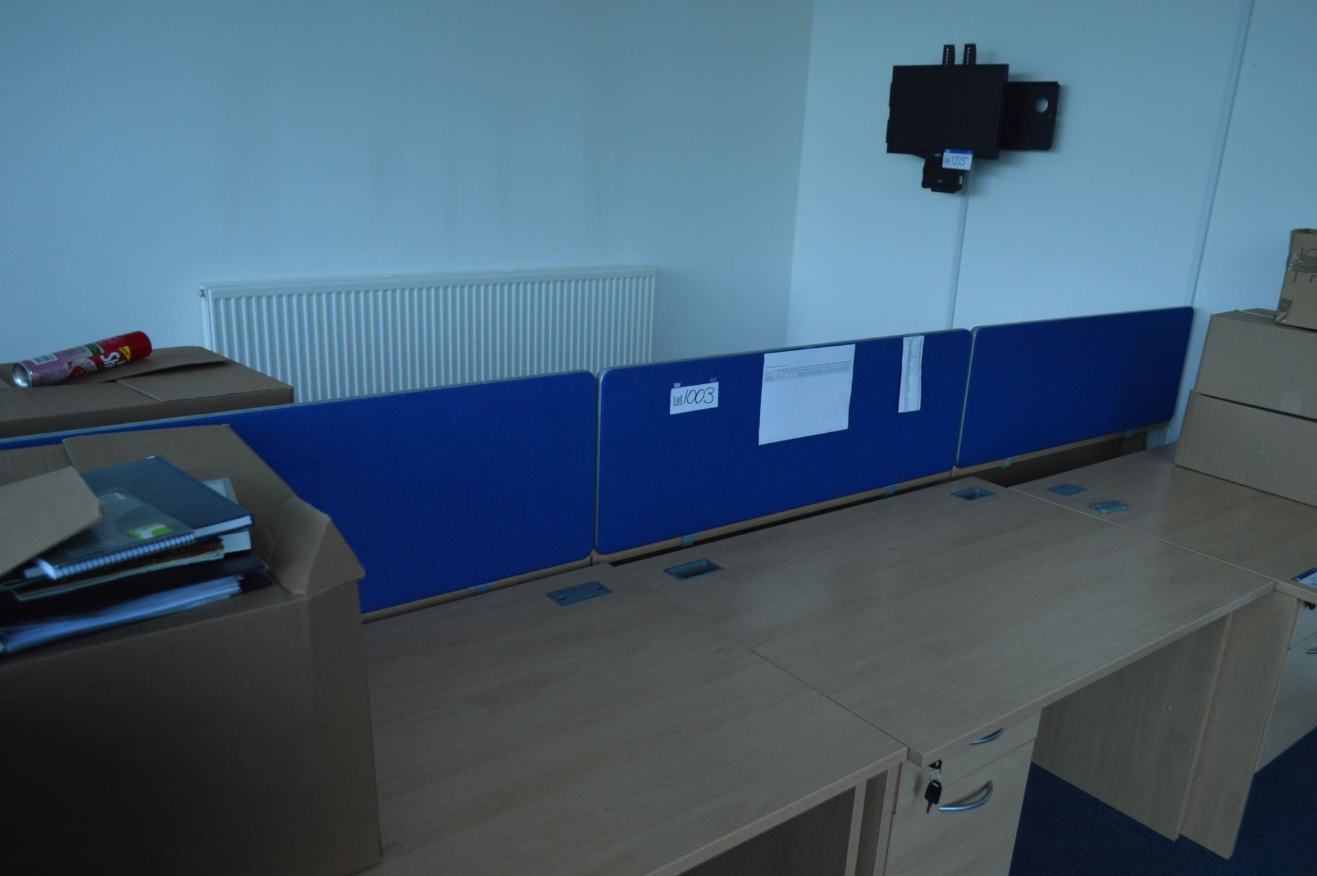 Five Desk Partitioning Walls