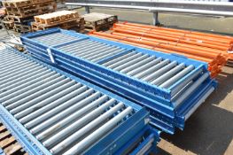 Three Sections Steel Gravity Roller Conveyor, each