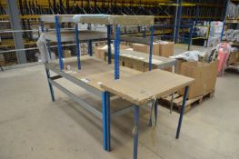 Assorted Steel Framed Tables, as set out