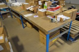 Four Steel Framed Packing Benches