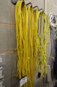 Assorted Network Cables, on wall (please note this
