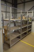 Three-Bay Four-Tier Stock Rack, each bay approx. 1