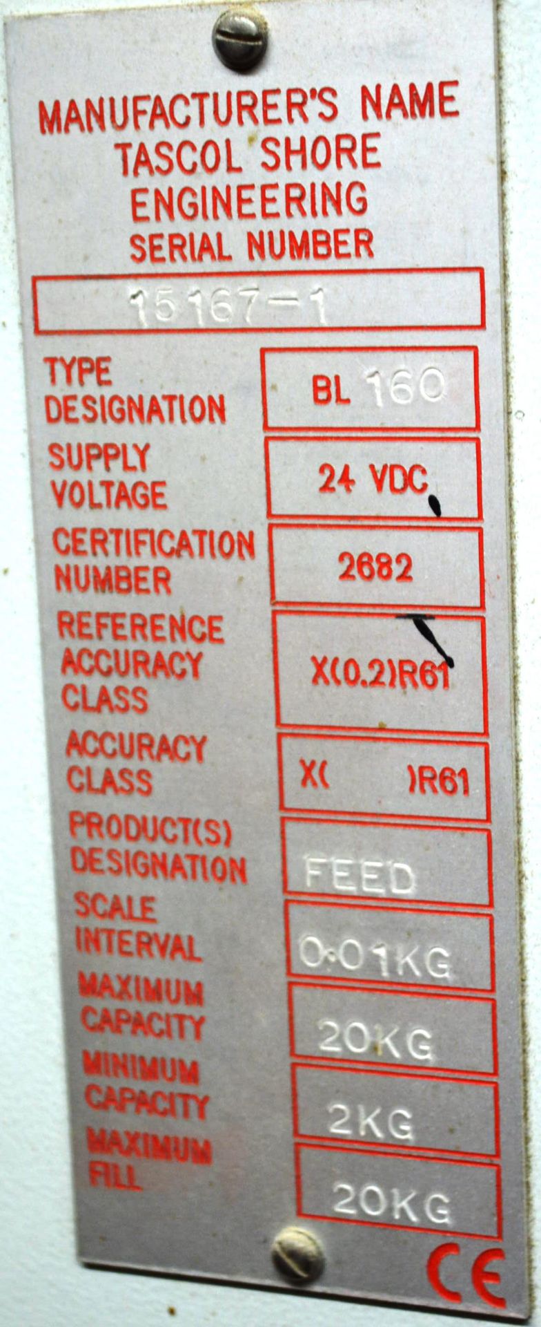 *T A Shore TWIN BELT FED LOADCELL PACKING WEIGHER, - Bild 9 aus 13