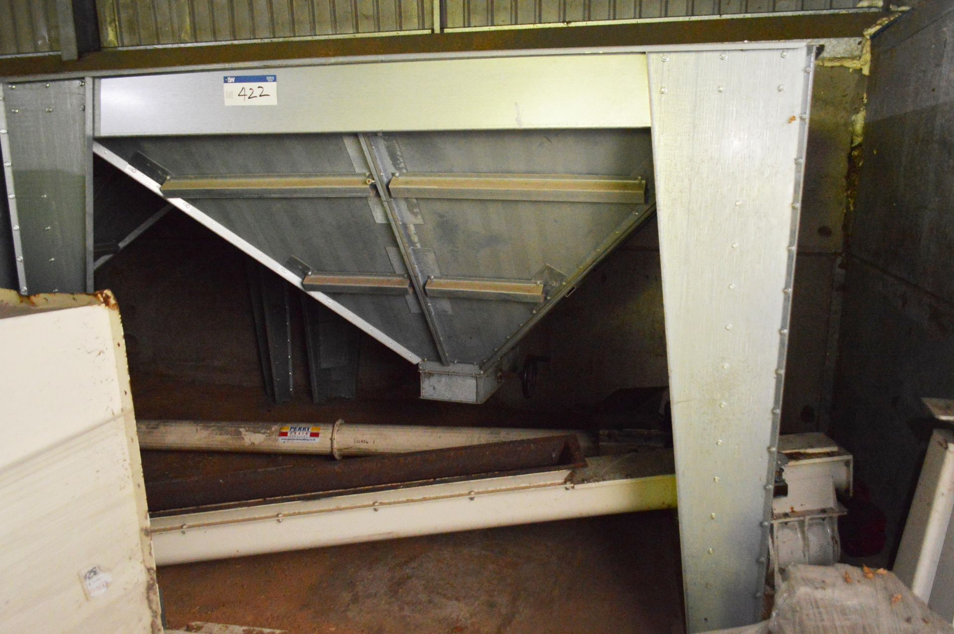 Two Galvanised Steel Bin Storage Hopper Bottoms, e - Image 3 of 9