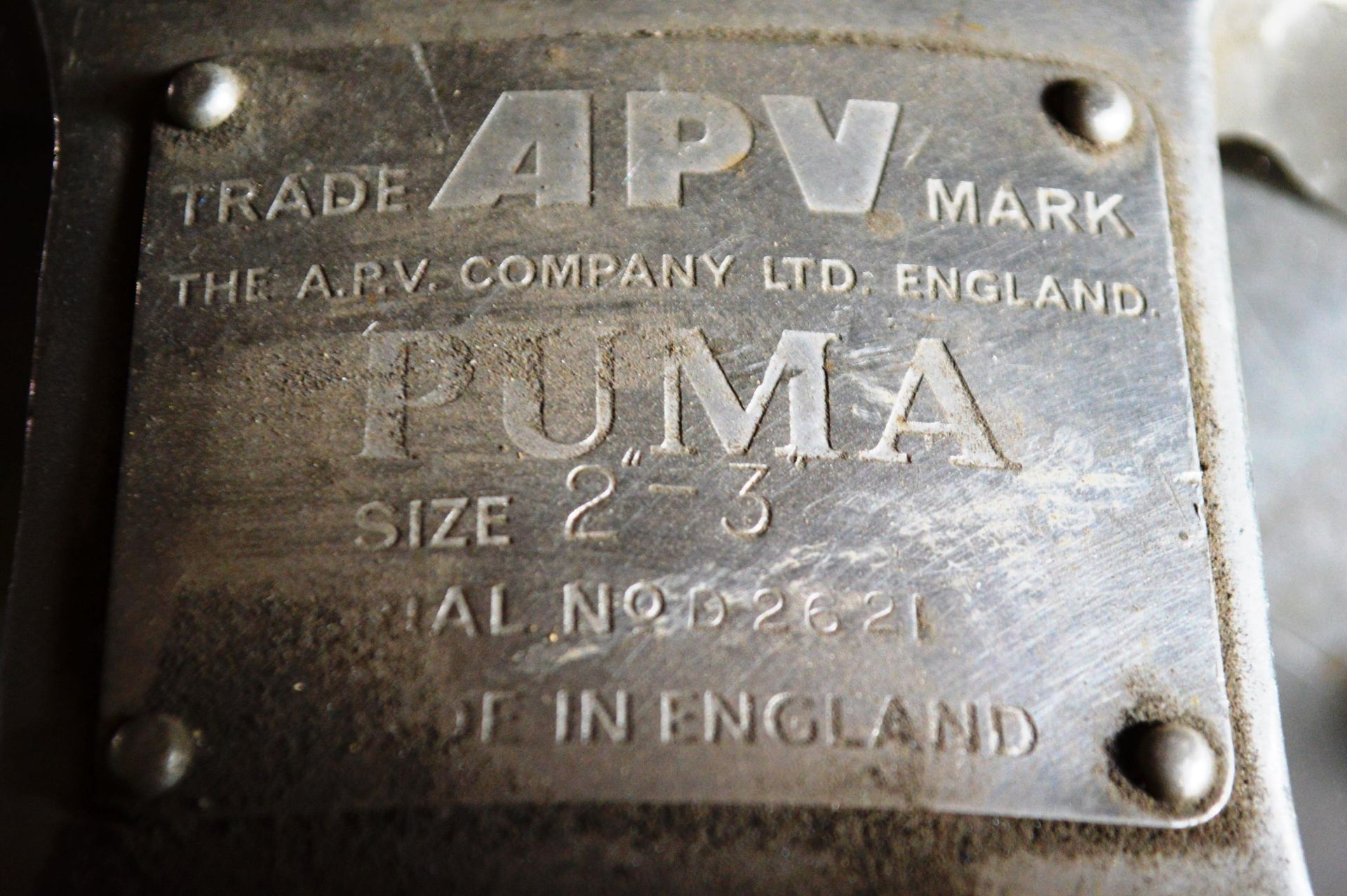 APV PUMA STAINLESS STEEL CENTRIFUGAL PUMP, serial - Image 3 of 3