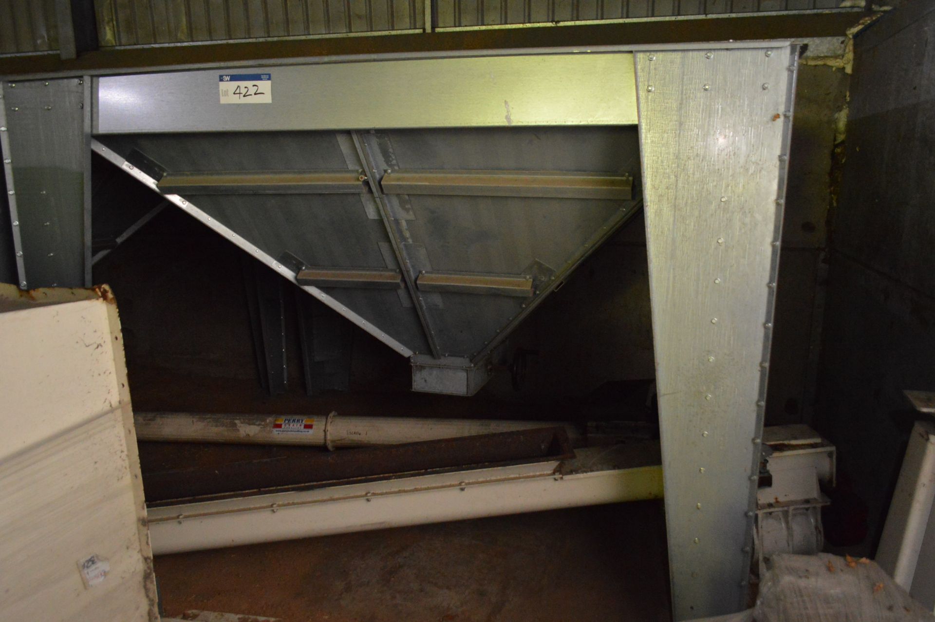 Two Galvanised Steel Bin Storage Hopper Bottoms, e - Image 2 of 9