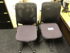 2 x Ergonomic Typist Chairs and 1 x Metal Framed B