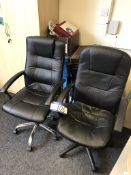 2 x Leather Effect Typist Chairs