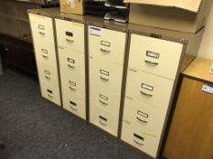 4 x BISLEY Four Drawer Metal Filing Cabinets