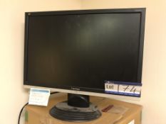 VIEWSONIC VA2216W Flat Screen Monitor c/w Keyboard