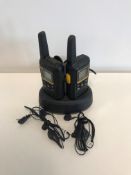 2 x Motorola TB446 Two Way Radios c/w Charger and