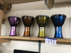 4 x Toca Colour Sound 7” Djembe Drums