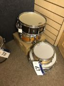 4 Various Snare Drums by Pearl, Premier, Yamaha an