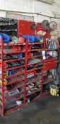 3 Bays of Racking & Contents, includes various fix