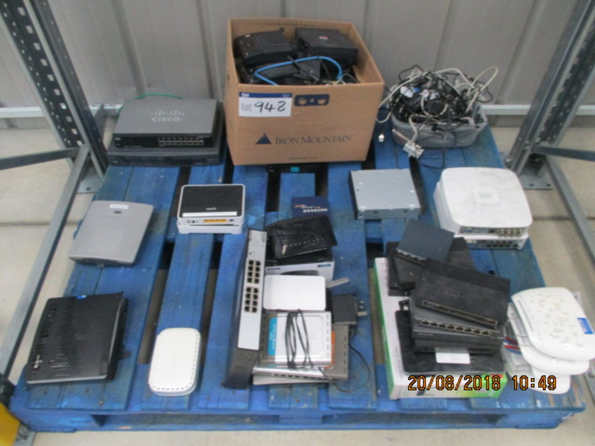 Various Switches, Routers and Modems on pallet