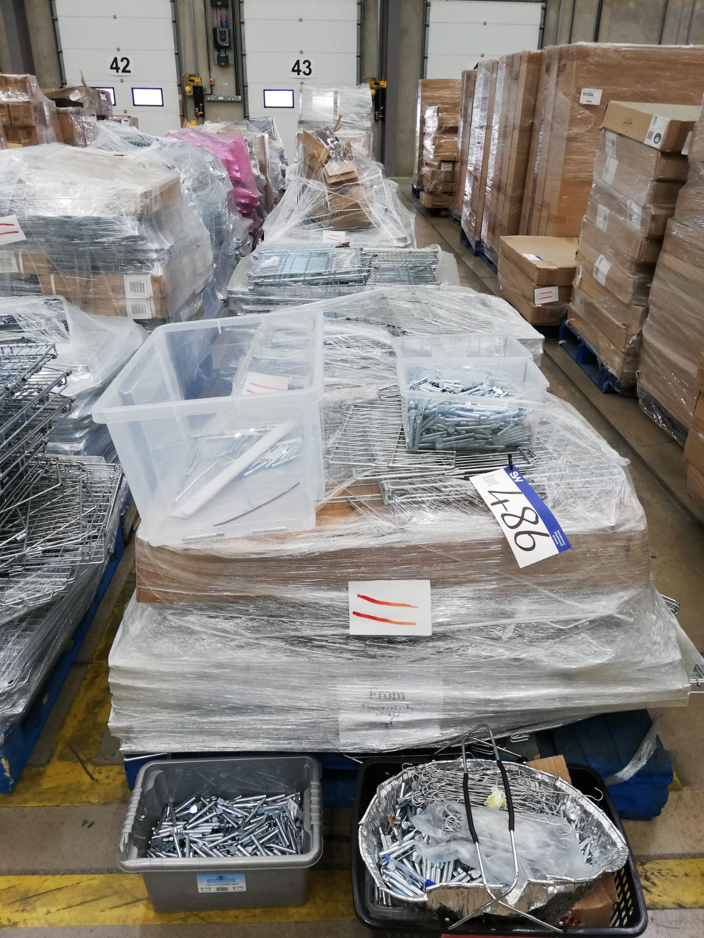 Large Quantity of Chrome Wire Mesh Collapsible Sta